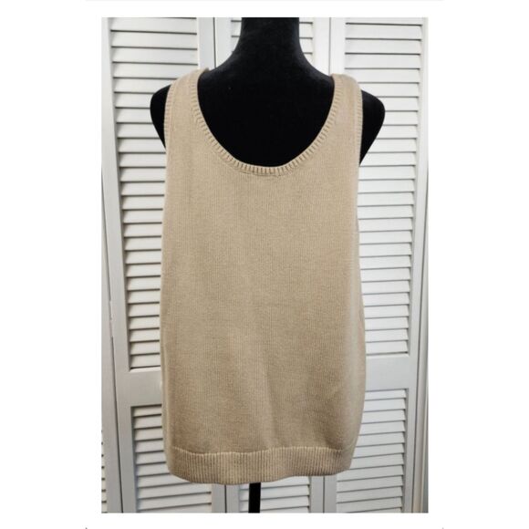KULE Anthropologie Tan Knit Tank Top / Sweater Vest XL - Picture 1 of 11